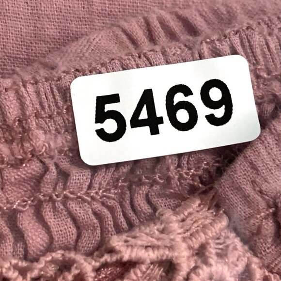 Pink Lily Mauve Long Sleeve Smocked Mini Dress Small Babydoll Milkmaid Boho - Picture 13 of 13